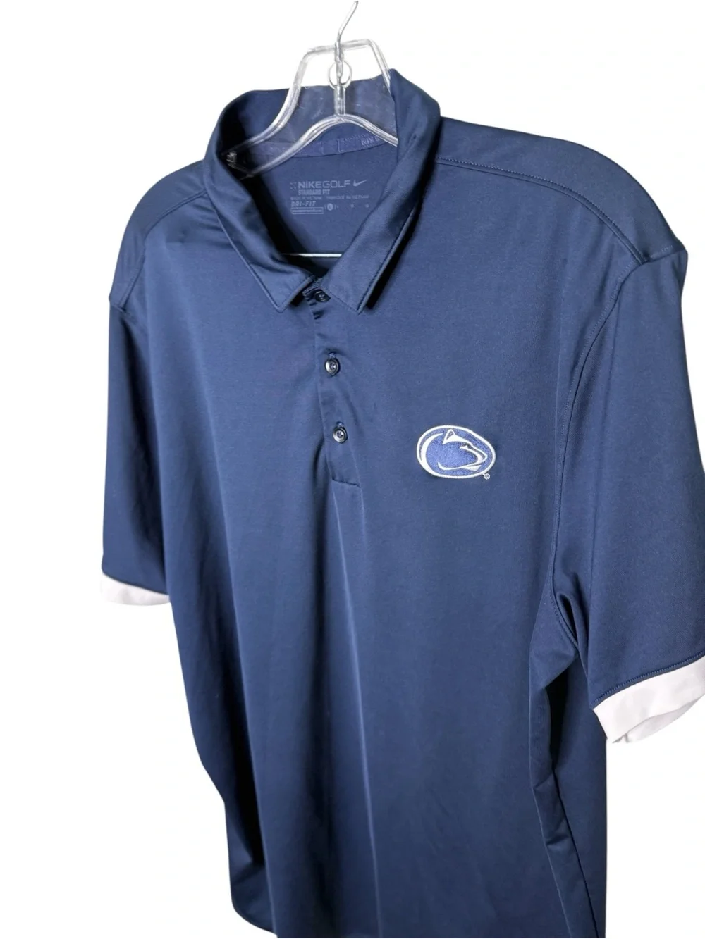Nike Golf Navy Blue Penn State Nittany Lions Dri-FIT Polo Shirt Size L